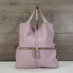 Fossil Soft Lilac Leather Tote Bag Crossbody Bag